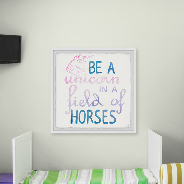 Zoomie Kids Dante Be a Unicorn Framed Art Wayfair